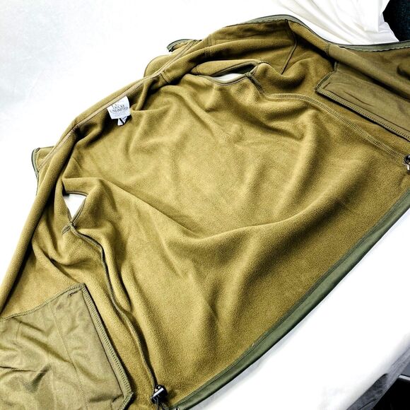 Ducks Unlimited Logo Vest Sleeveless Fleece Lined Green L Mens Zip Pockets Cabin - Picture 11 of 13